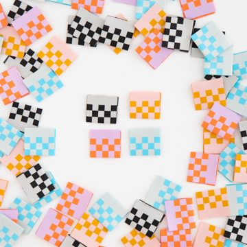 Sarah Hearts Checkerboard Mul