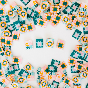 Sarah Hearts Quilt Block Mul
