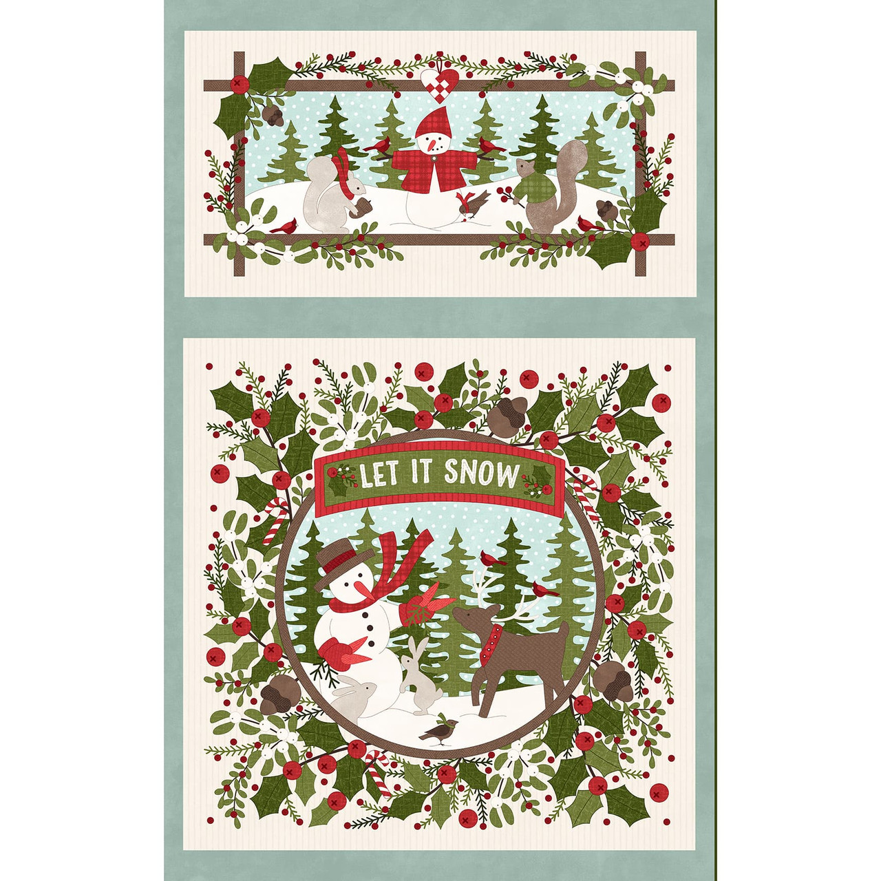 Snowtop Mountain Flannel Cream Bonnie