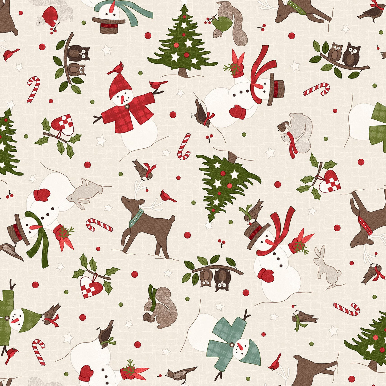 Snowtop Mountain Flannel Cream Bonnie