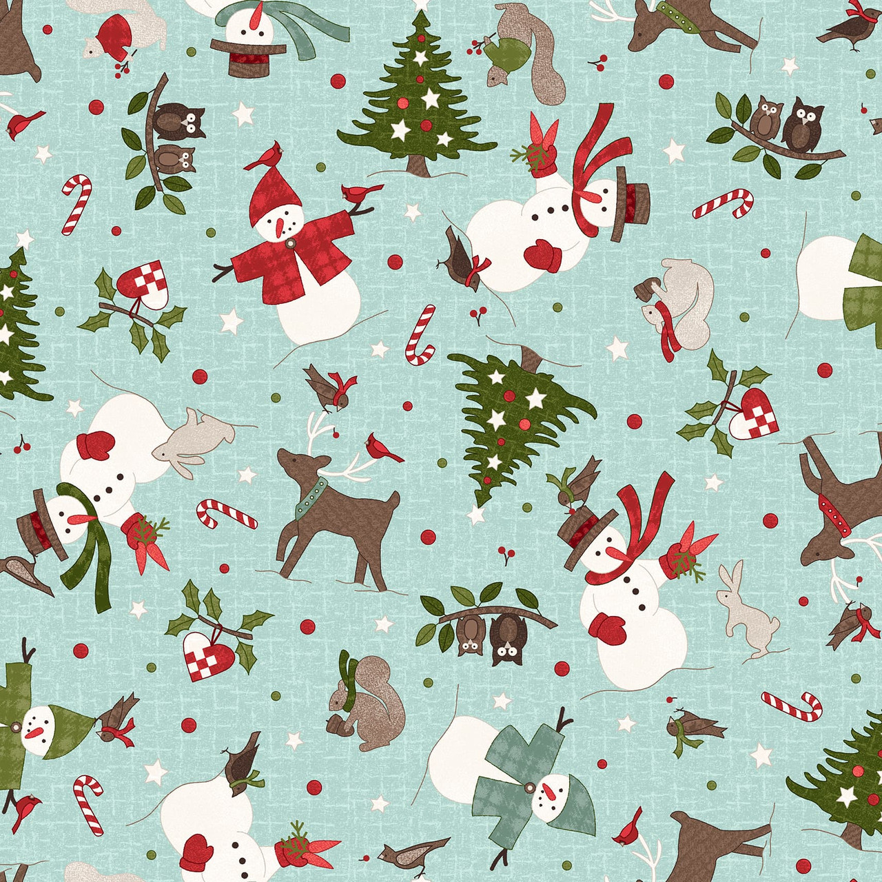Snowtop Mountain Flannel Aqua Bonnie