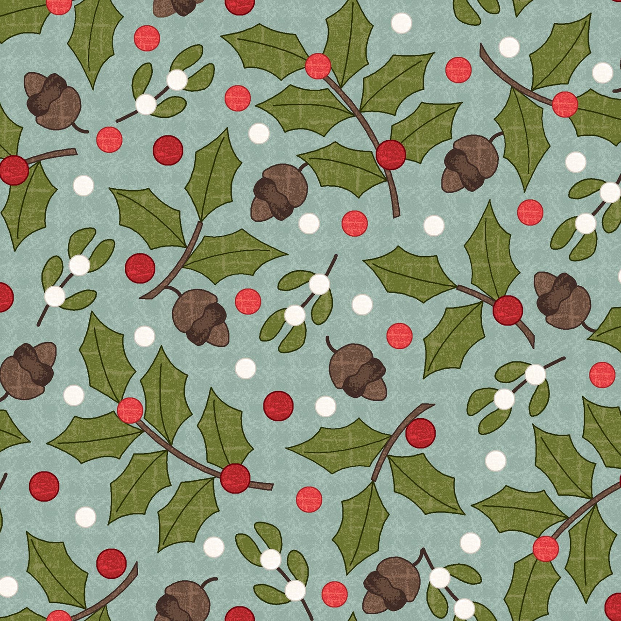 Snowtop Mountain Flannel Aqua Bonnie