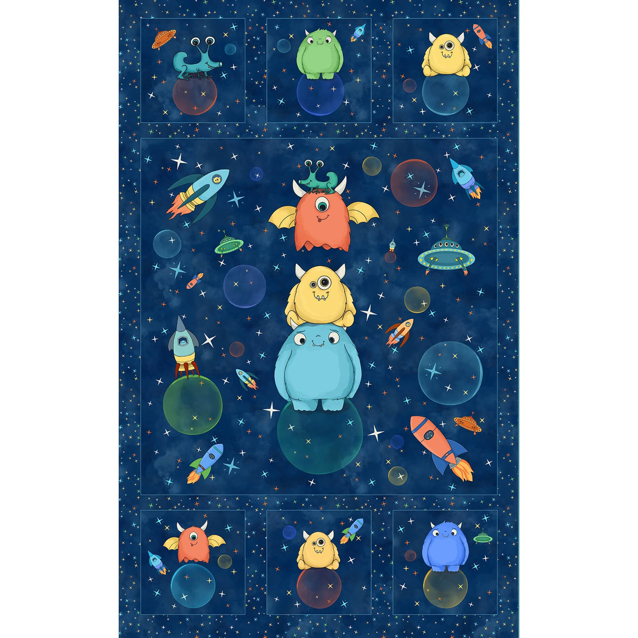 Space Monsters Dark Navy/Multi Maywood Studio