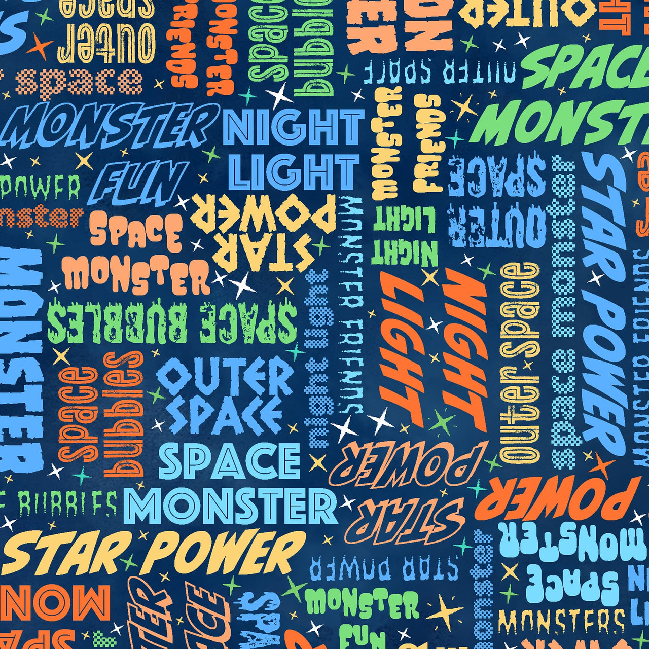 Space Monsters Dark Navy/Multi Maywood Studio
