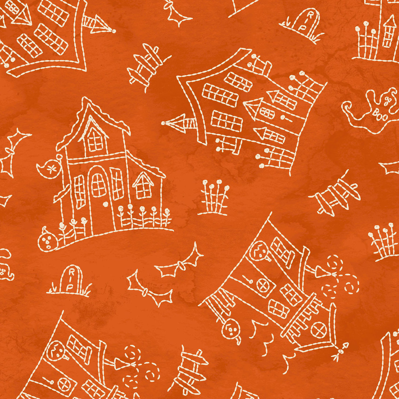 Spooky Stitches Orange Robin