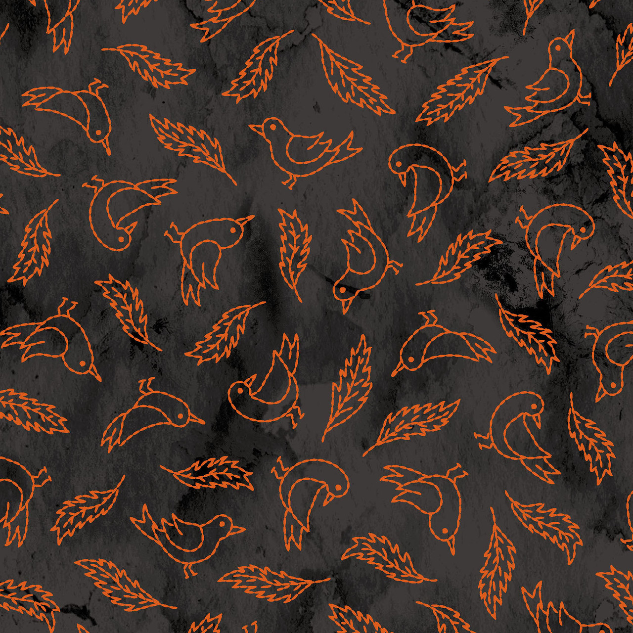 Spooky Stitches Black Robin