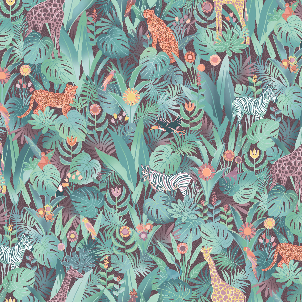 Wild Side Maroon/Multi Maywood Studio