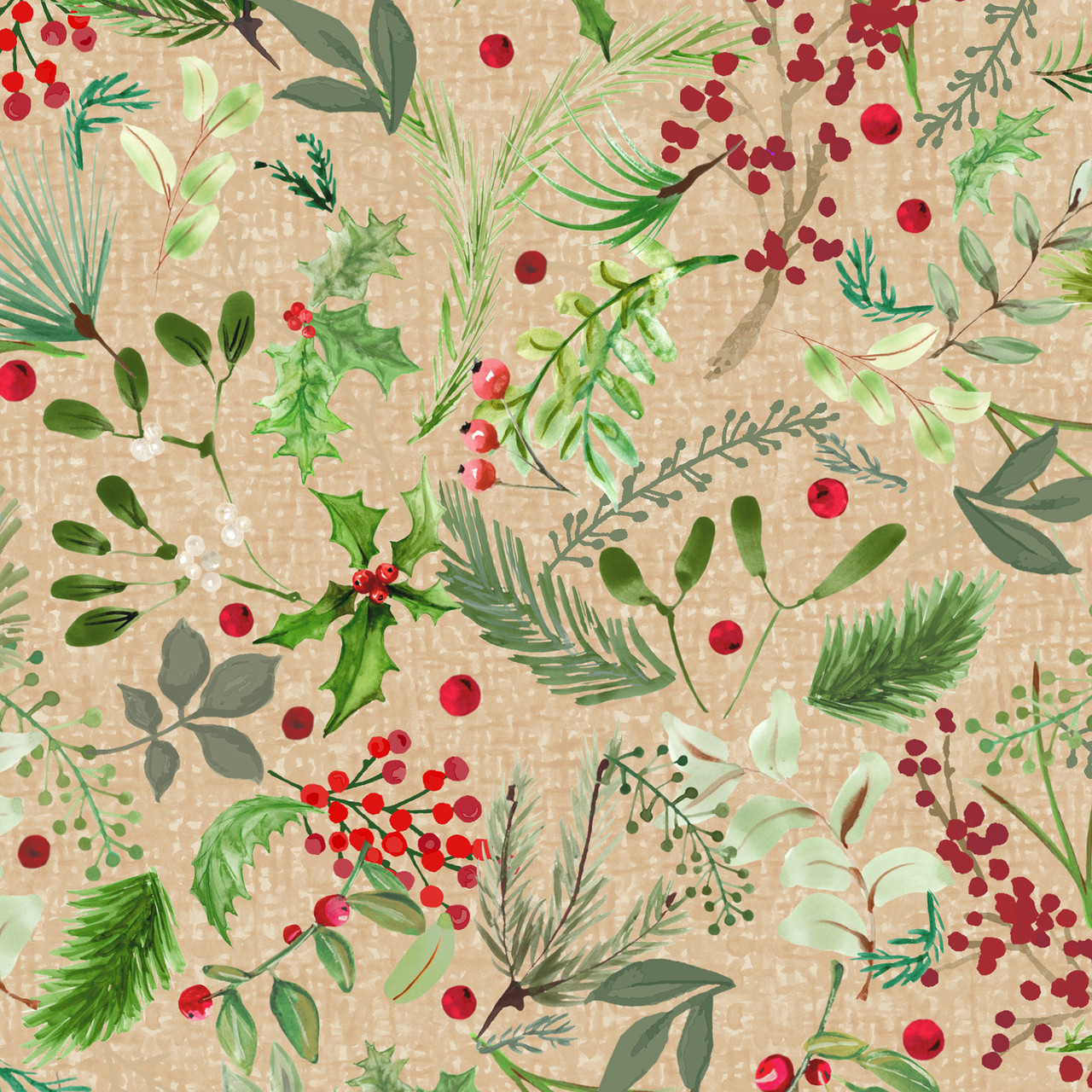 Winter Wreaths Cream Maywood Studio