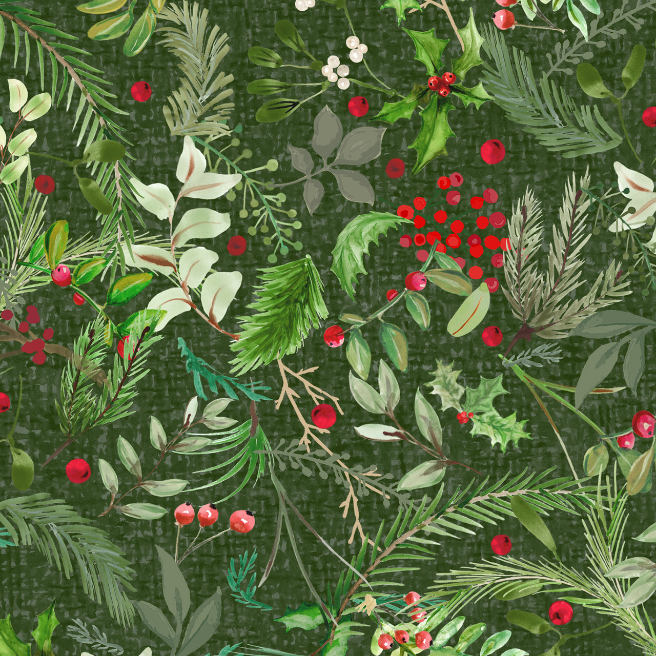 Winter Wreaths Green Maywood Studio