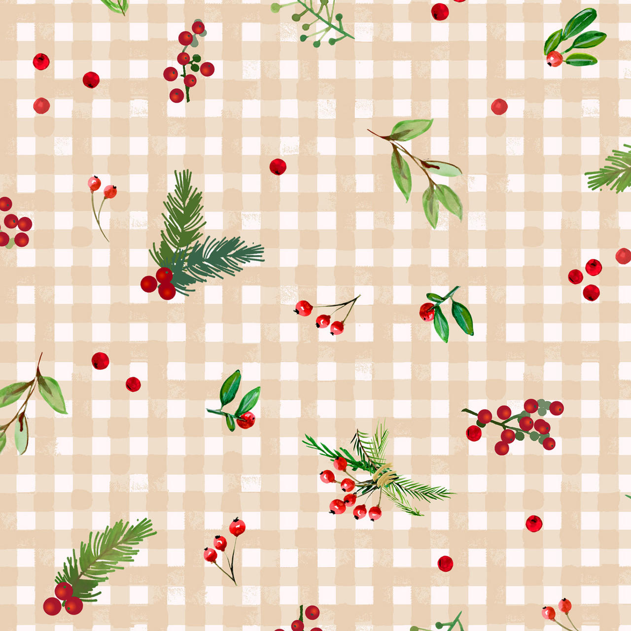 Winter Wreaths Cream Maywood Studio