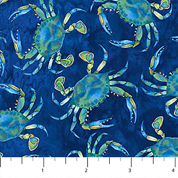 Atlantic Coast Blue Crabs Navy Multi