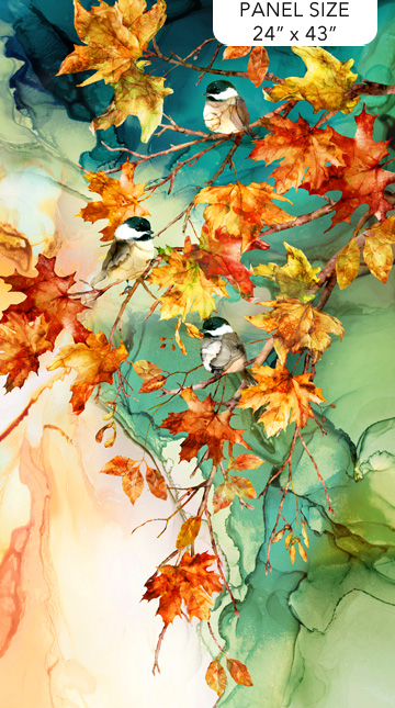 Autumn Breeze Panel Teal Multi