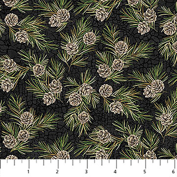 Bear Necessities Tossed Pine Black Multi