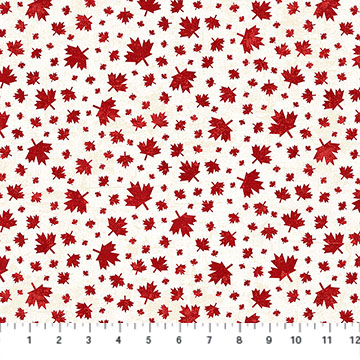 Canadian Classics 3 Med Leaf Toss Cream Red