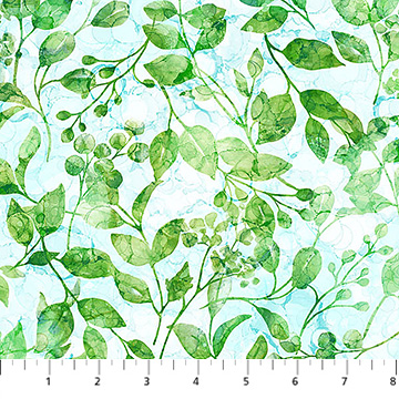 Concerto Trailing Leaves Pale Blue/Green