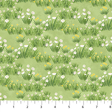 Counting Sheep Meadow Lt Green Multi