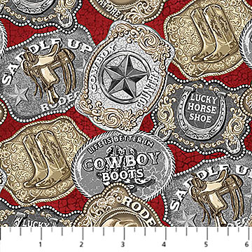 Cowboy Blues Buckles Red Multi