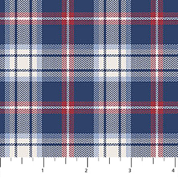 Cowboy Blues Large Check Cream Multi