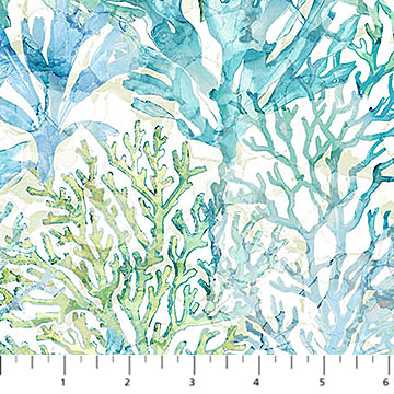 Deep Blue Multi Coral White Multi