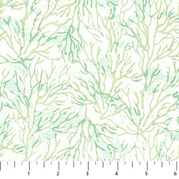Deep Blue Tonal Coral Lt Green