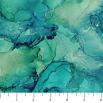 Deep Blue Fluid Texture Teal Multi