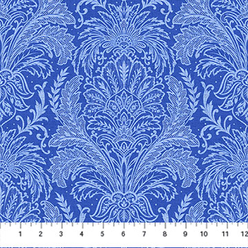 Delft Dynasty Damask Mid Blue