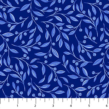 Delft Dynasty Leaf Trail Dk Blue