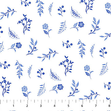 Delft Dynasty Flower Toss White/Blue