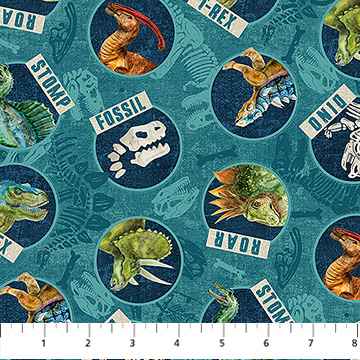 Dino Roar Dino Head Toss Teal Multi