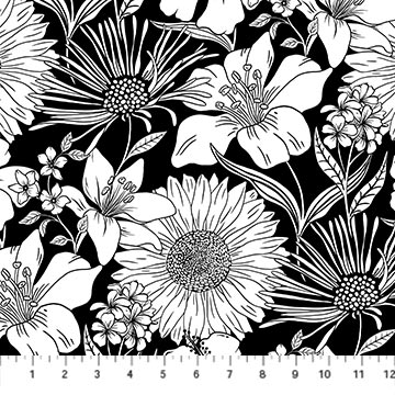 Ebony & Ivory Supersize Flora Black