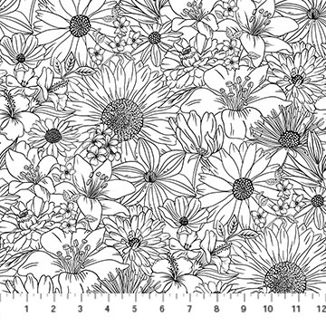 Ebony & Ivory Midsize Flora White