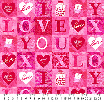 Forever Love Blocks Red Multi