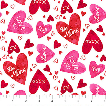 Forever Love Large Hearts White Multi