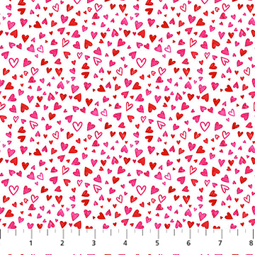 Forever Love Mini Hearts White Multi