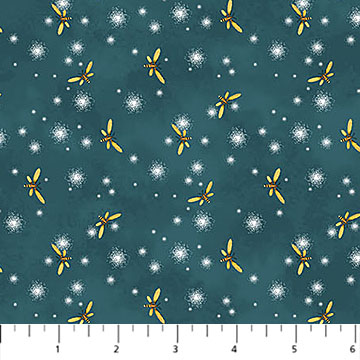 Happy Camper Fireflies Teal Multi