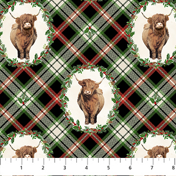 Highland Heart Wreaths Black Multi