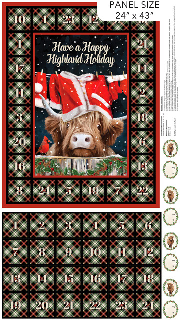 Highland Heart Advent Calendar Black Multi