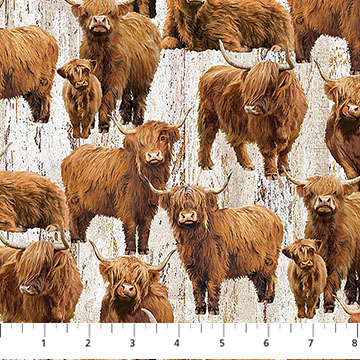 Highland Home Highland Cows Beige