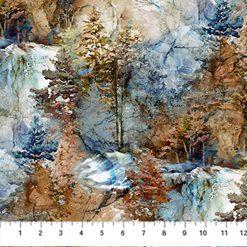 Highland View Tree Scenic Blue Multi