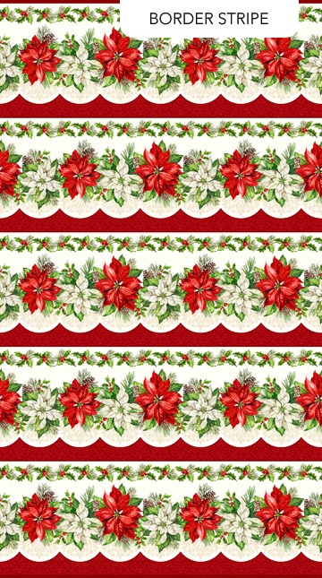 Holiday Joy Border Stripe Cream Multi