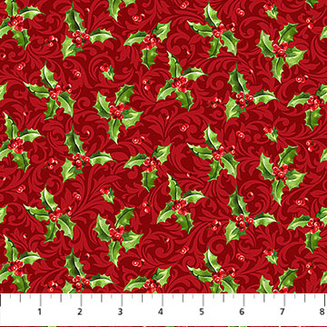Holiday Joy Holly Toss Red Multi