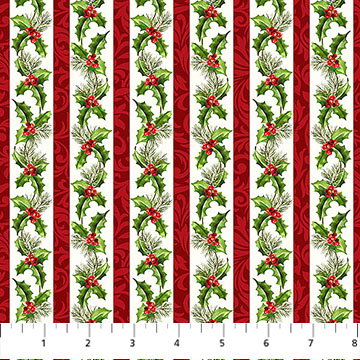 Holiday Joy Holly Stripe Cream Multi