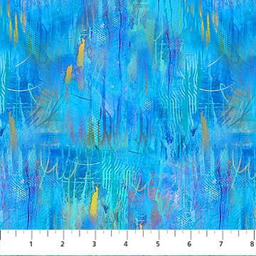 Lotus Sm Brushstrokes Blue Multi