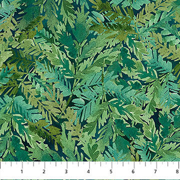 Luscious Ferns Teal Multi