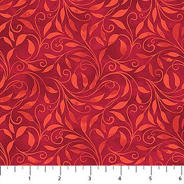 Nativity Leaf Scroll Red