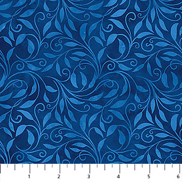 Nativity Leaf Scroll Blue