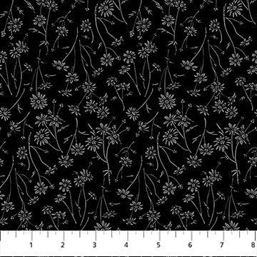Nature's Sketchbook Daisies Black/Gray