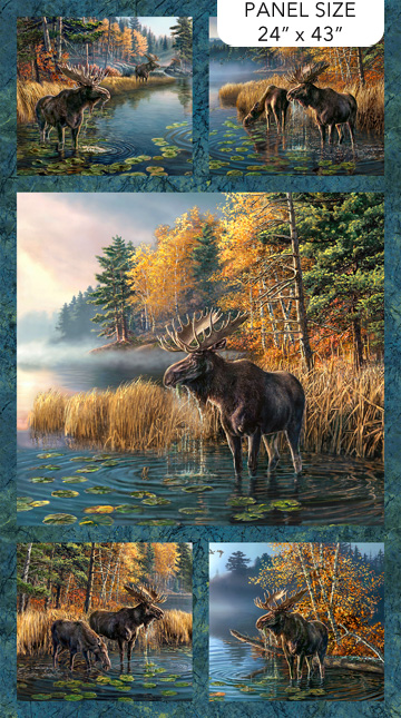 Naturescapes Autumn Woodland Panel Blue Multi