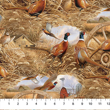 Naturescapes Pheasant Grove Scenic Rust Multi