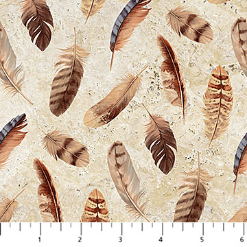 Naturescapes Pheasant Grove Feather Toss Beige Multi